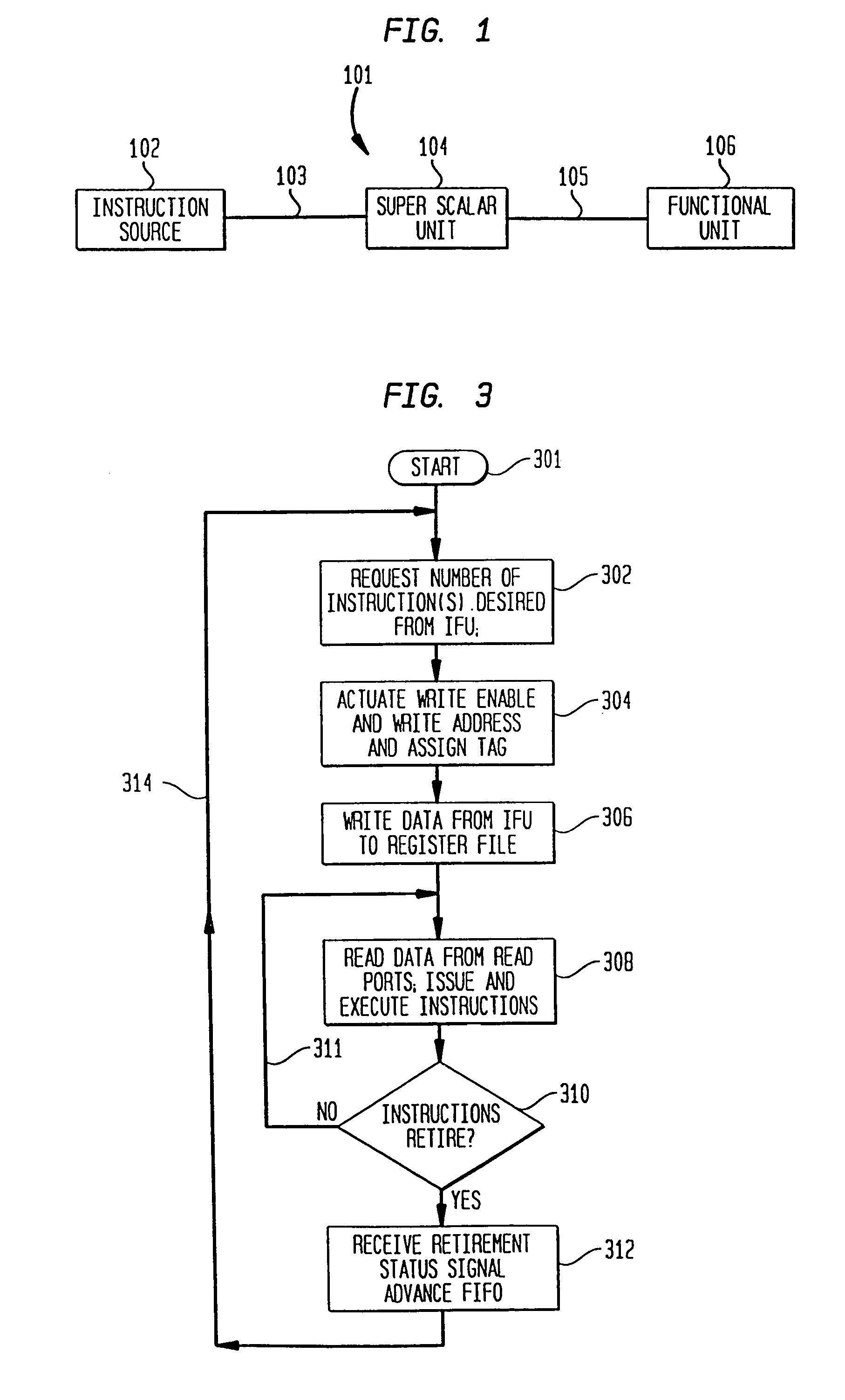 System and method for assigning tags to control instruction processing in a superscalar processor