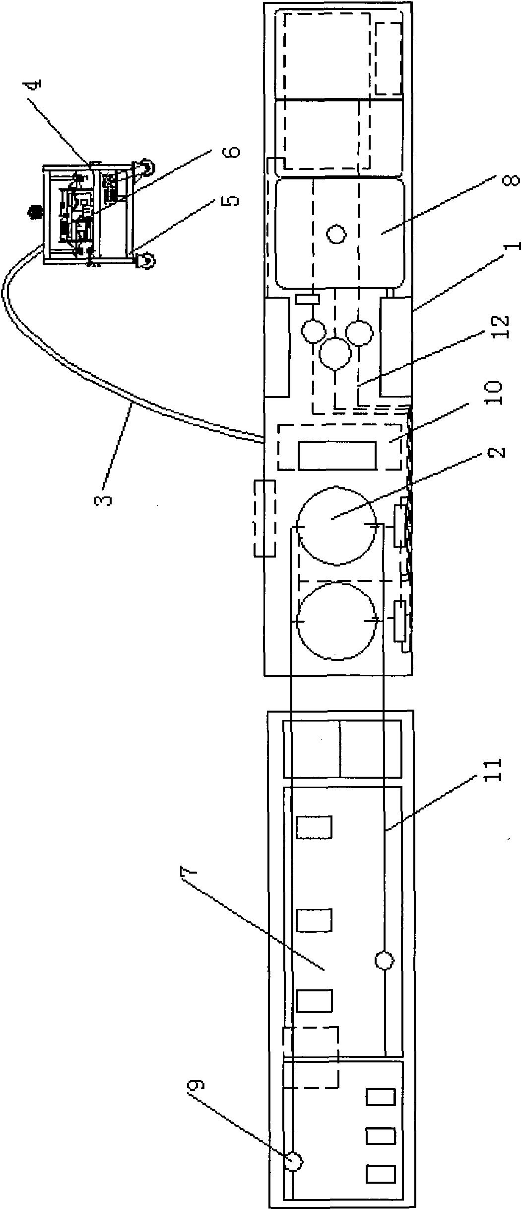 General stirring pumping perfusion vehicle of high and low elasticity model cement emulsified asphalt slurry