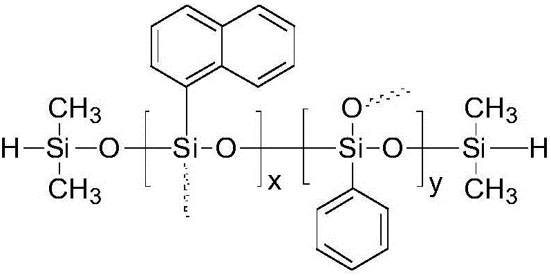 Naphthyl ultrahigh-refractive-index LED packaging silicone