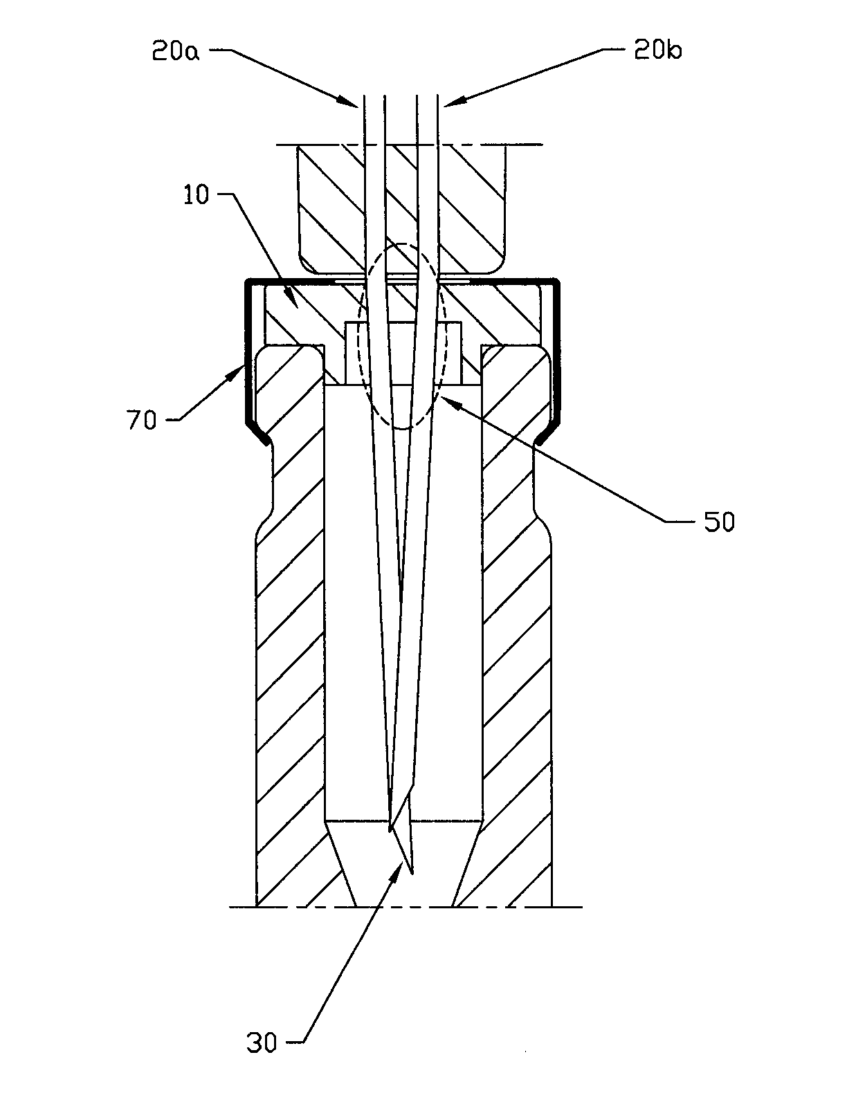 Method for increasing the leakage resistance in a closed, pressurized system comprising a septum-sealed container