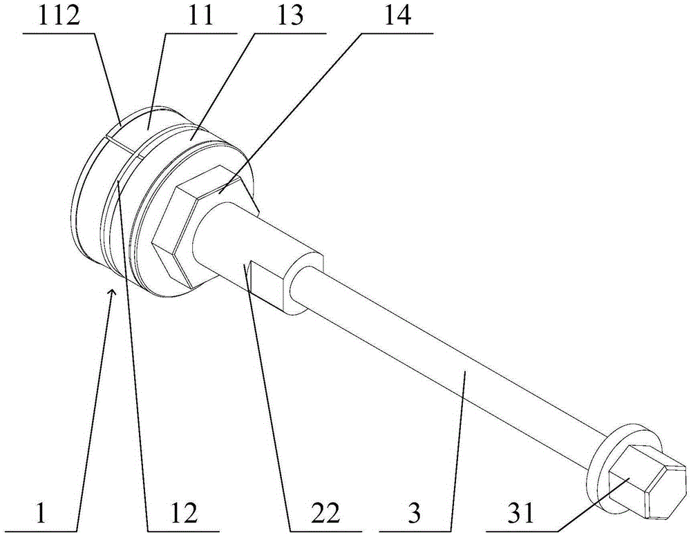 Tool for dismounting part in hole