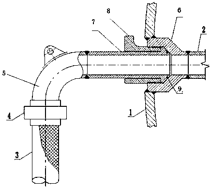 Cylindrical pile leg self-elevating platform jetted pile connector