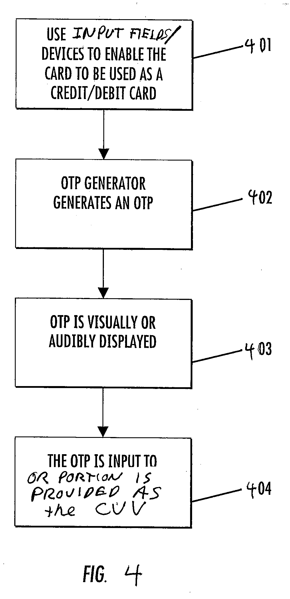 Method and apparatus for using at least a portion of a one-time password as a dynamic card verification value