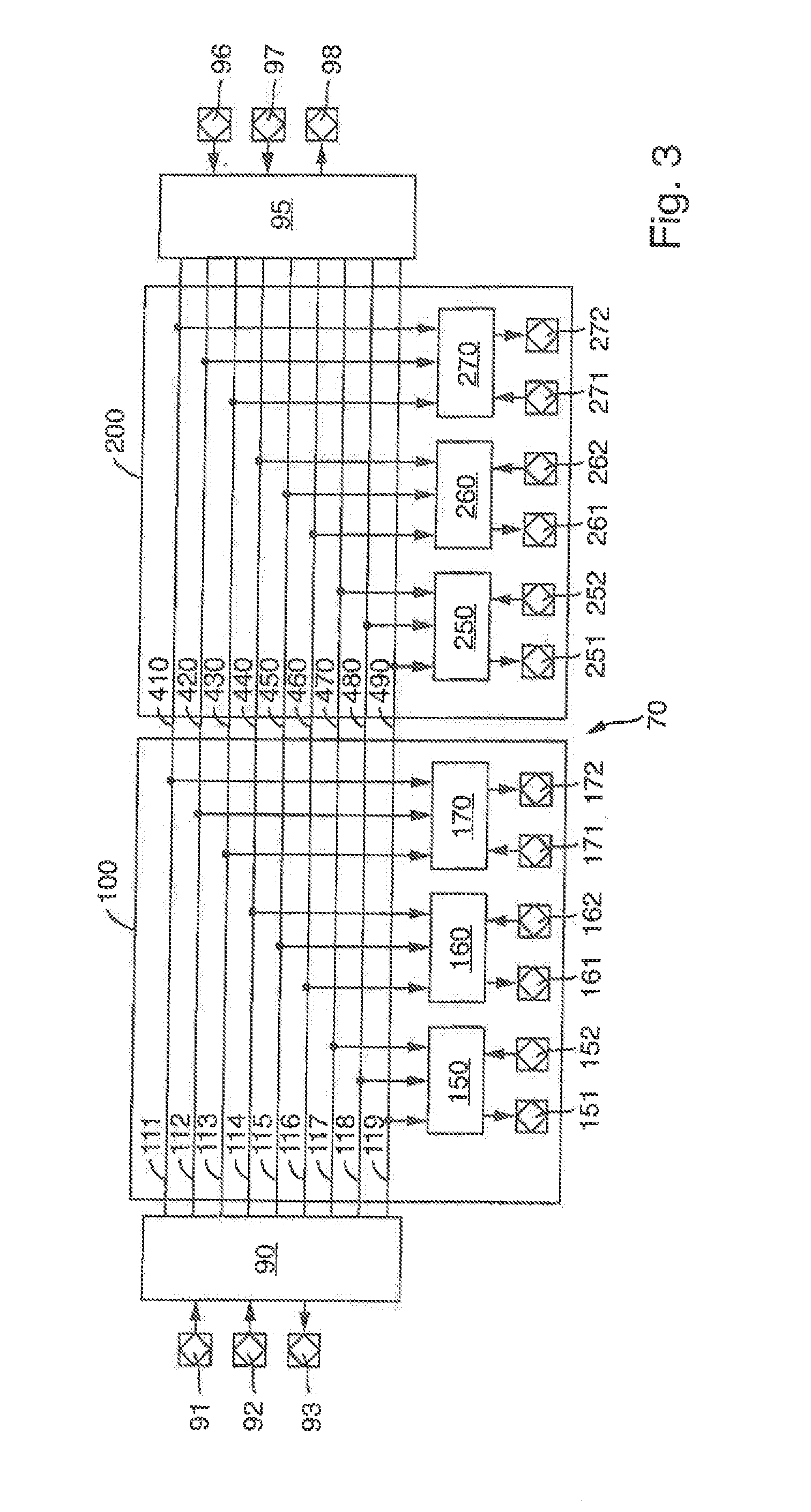 Arrangement for testing integrated circuits