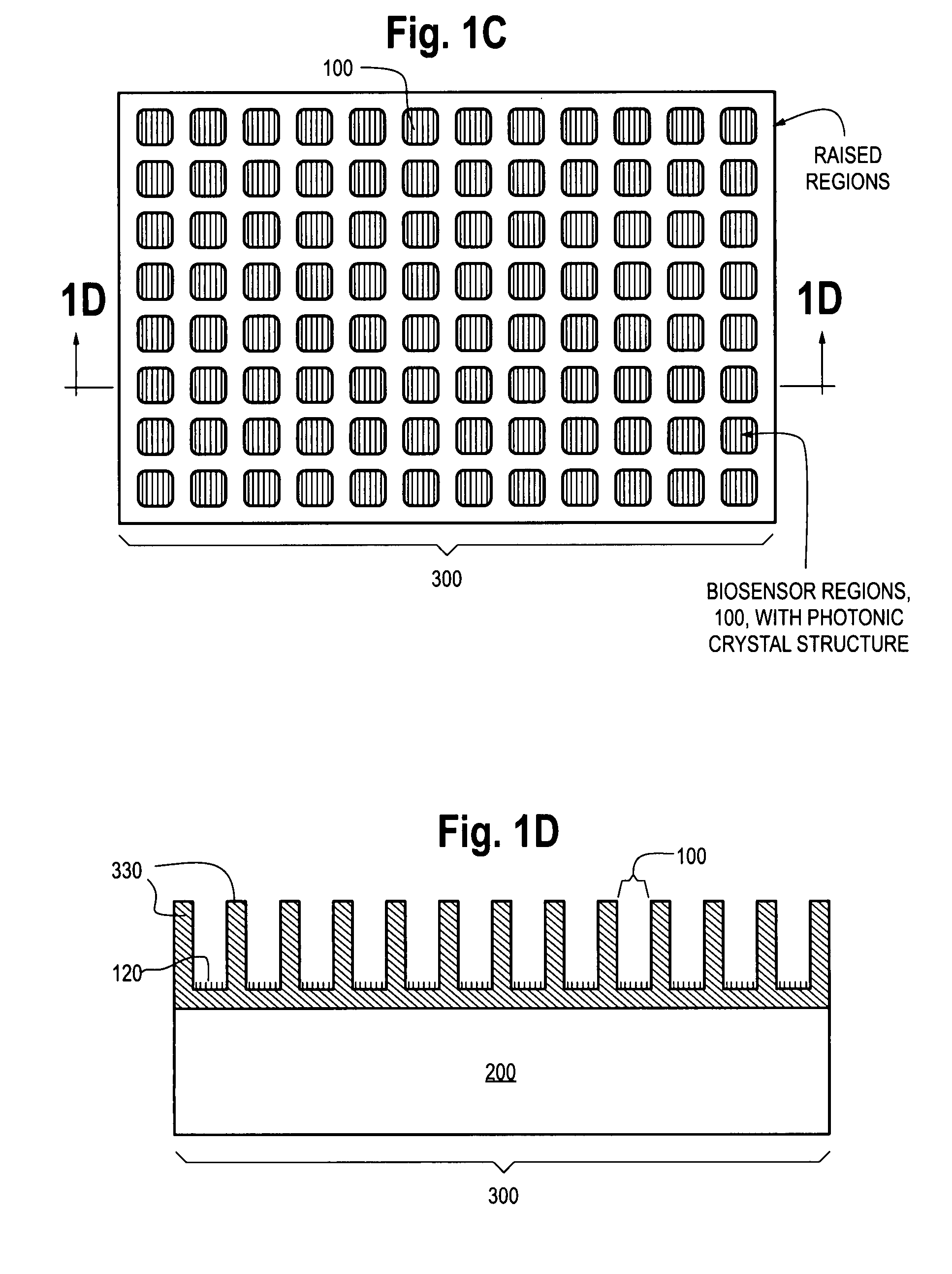 Photonic crystal sensors with intergrated fluid containment structure