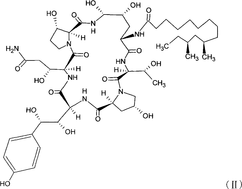 Safer preparation method of echinocandin antifungal medicament