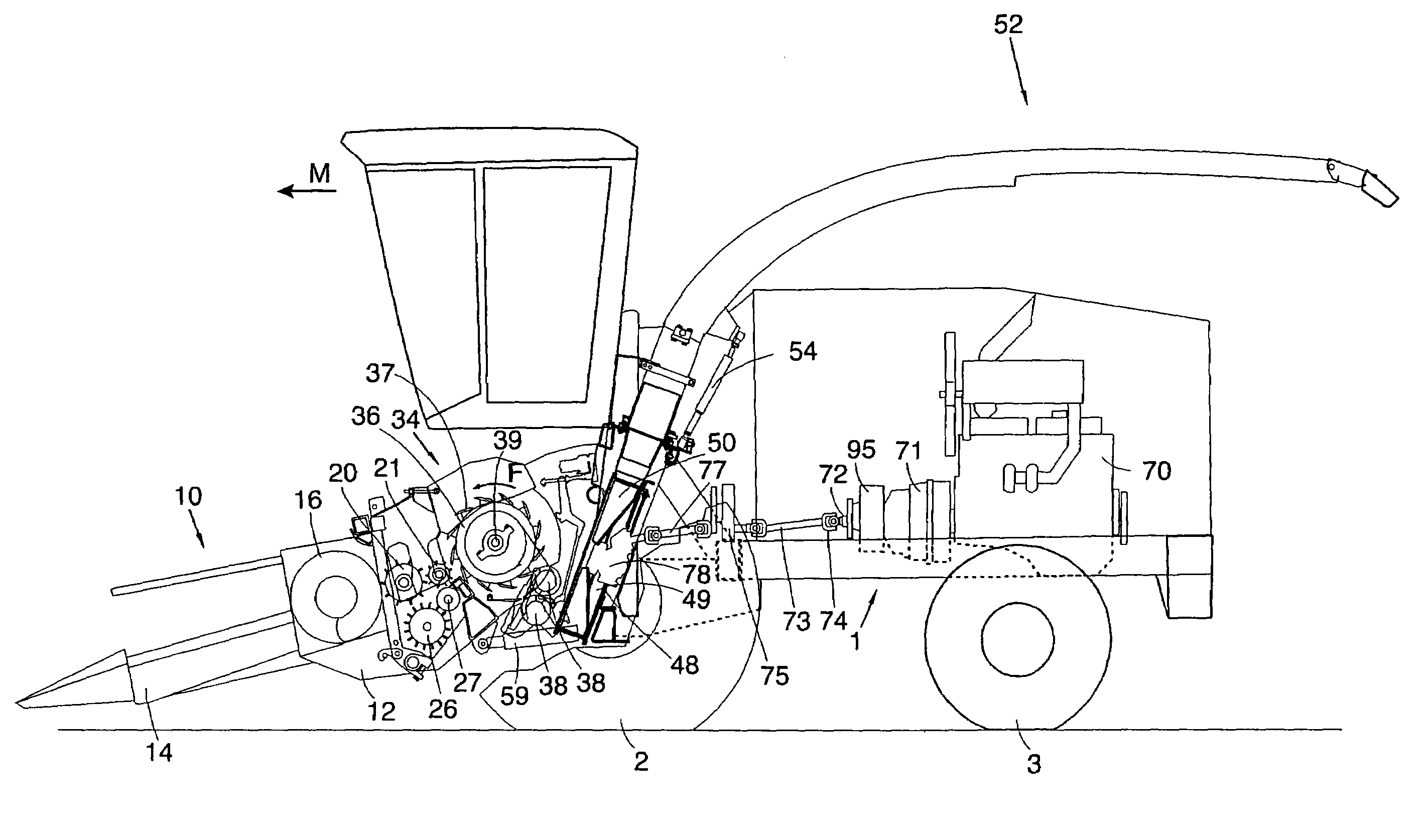 Agricultural harvesting machines and front attachments therefor