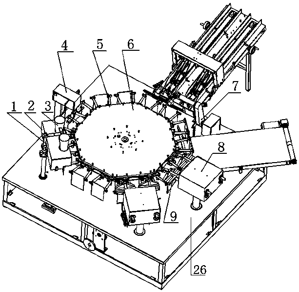 Eight-station two-row packaging machine