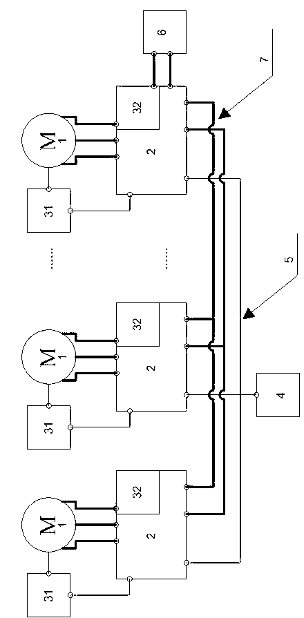 Linkage energy-saving control device for common bus servo controller