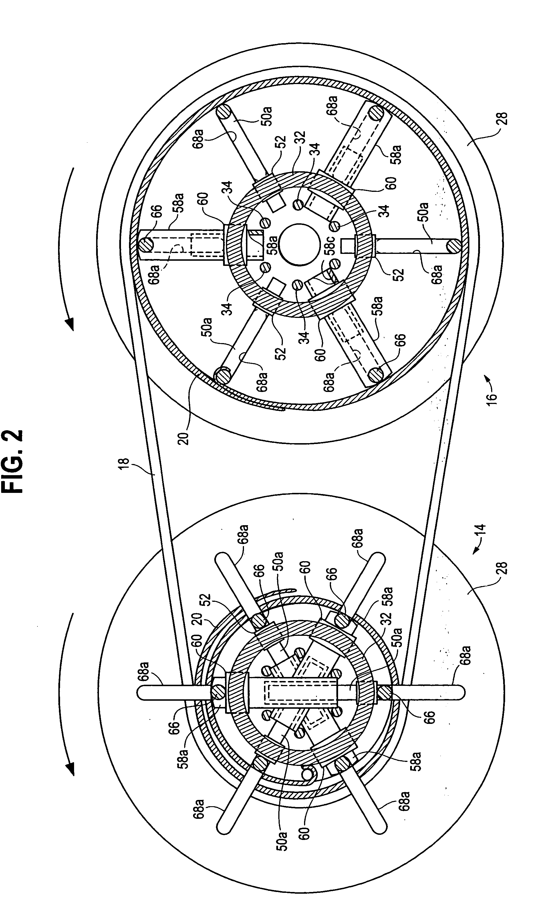 Variable speed flat transmission and variable diameter pulley for use in same