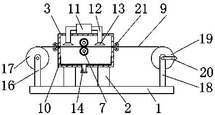 Cleaning device for clothing production