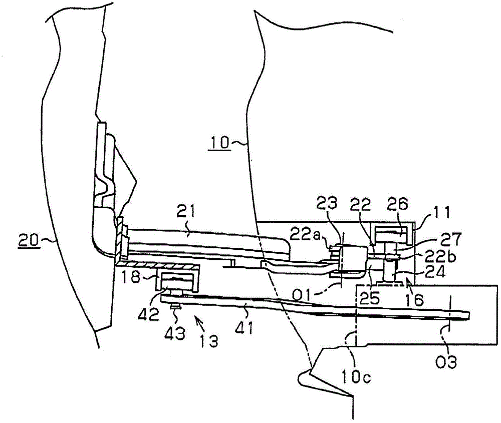 Vehicle sliding door device