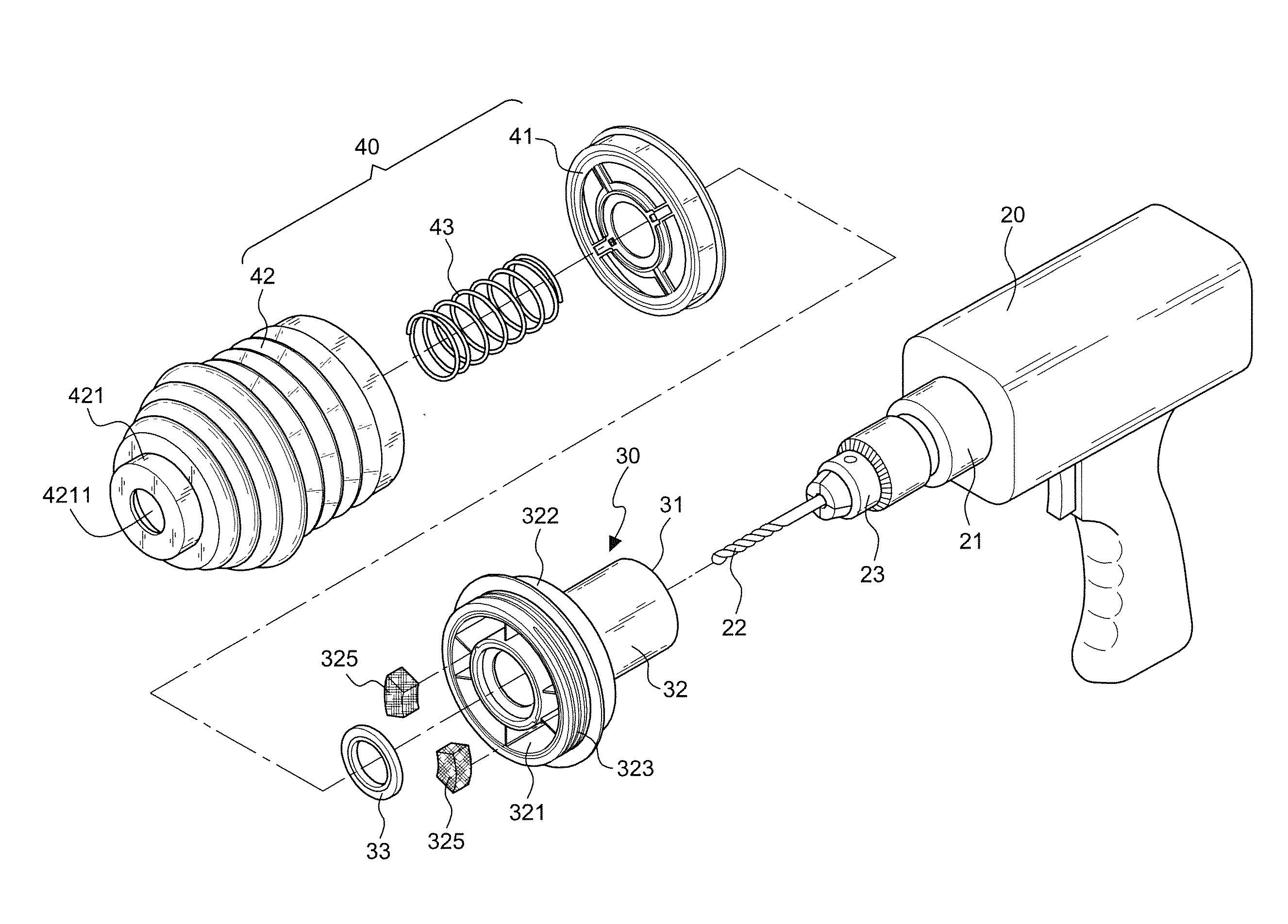 Positioning sleeve for electrical drill dust collector and electrical drill dust collector using the positioning sleeve