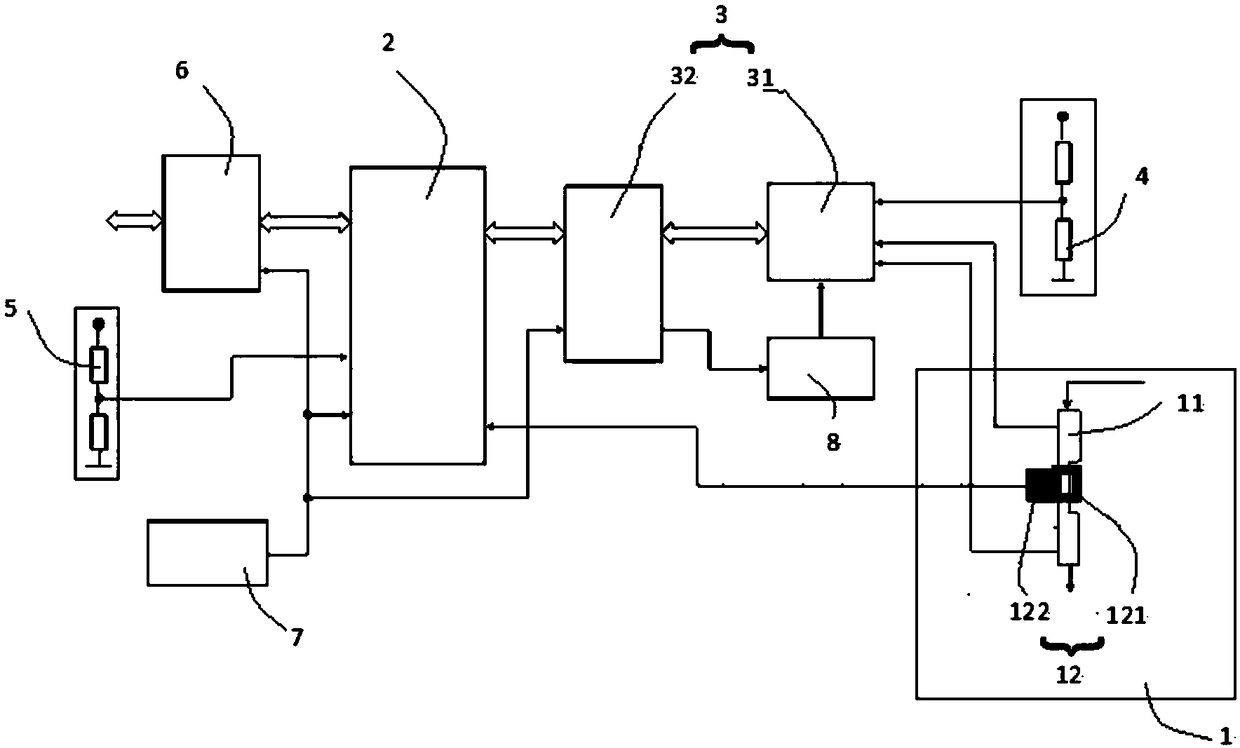 Current detection device, system and method