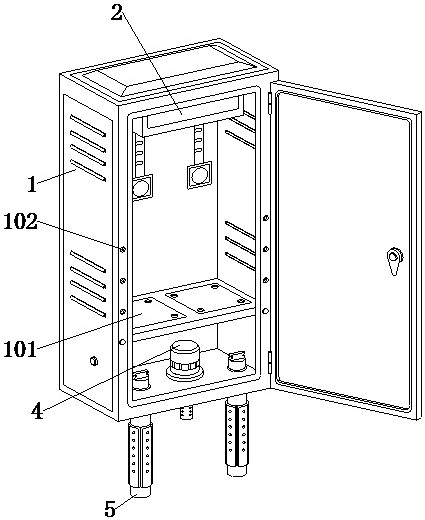 Adjustable automatic cooling and dehumidifying outdoor communication cabinet