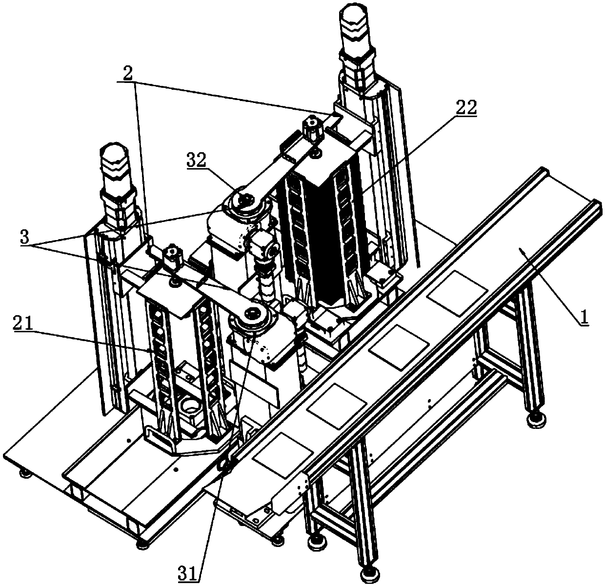 Assembled foam stacking and unstacking equipment