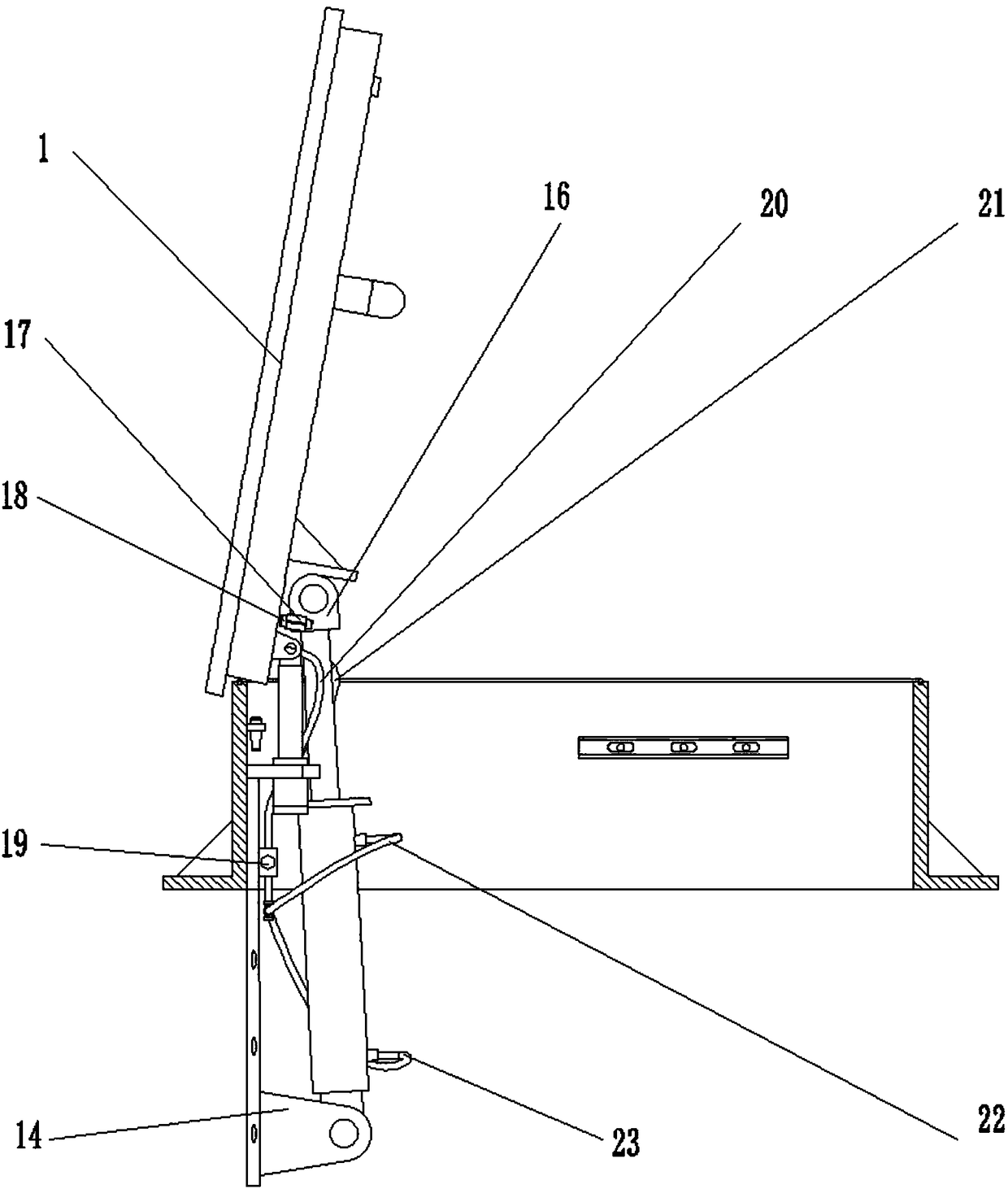 Safe and intelligent hydraulic manhole cover for comprehensive pipe rack