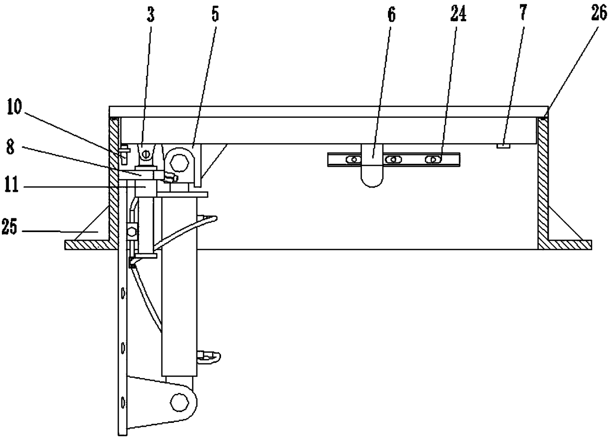 Safe and intelligent hydraulic manhole cover for comprehensive pipe rack