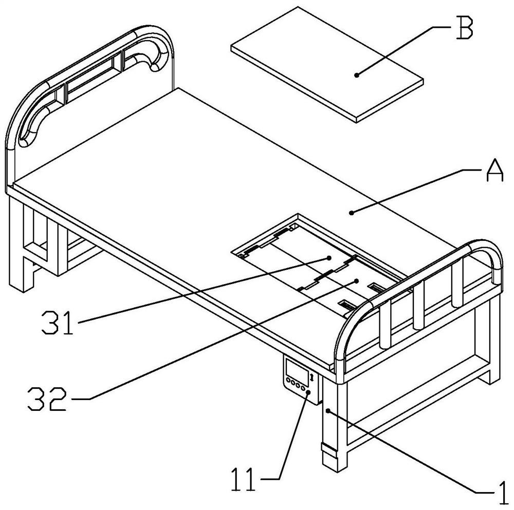 An orthopedic leg rehabilitation bed