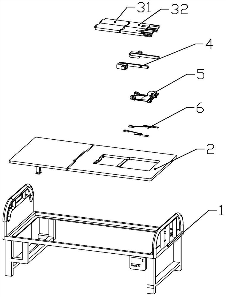 An orthopedic leg rehabilitation bed