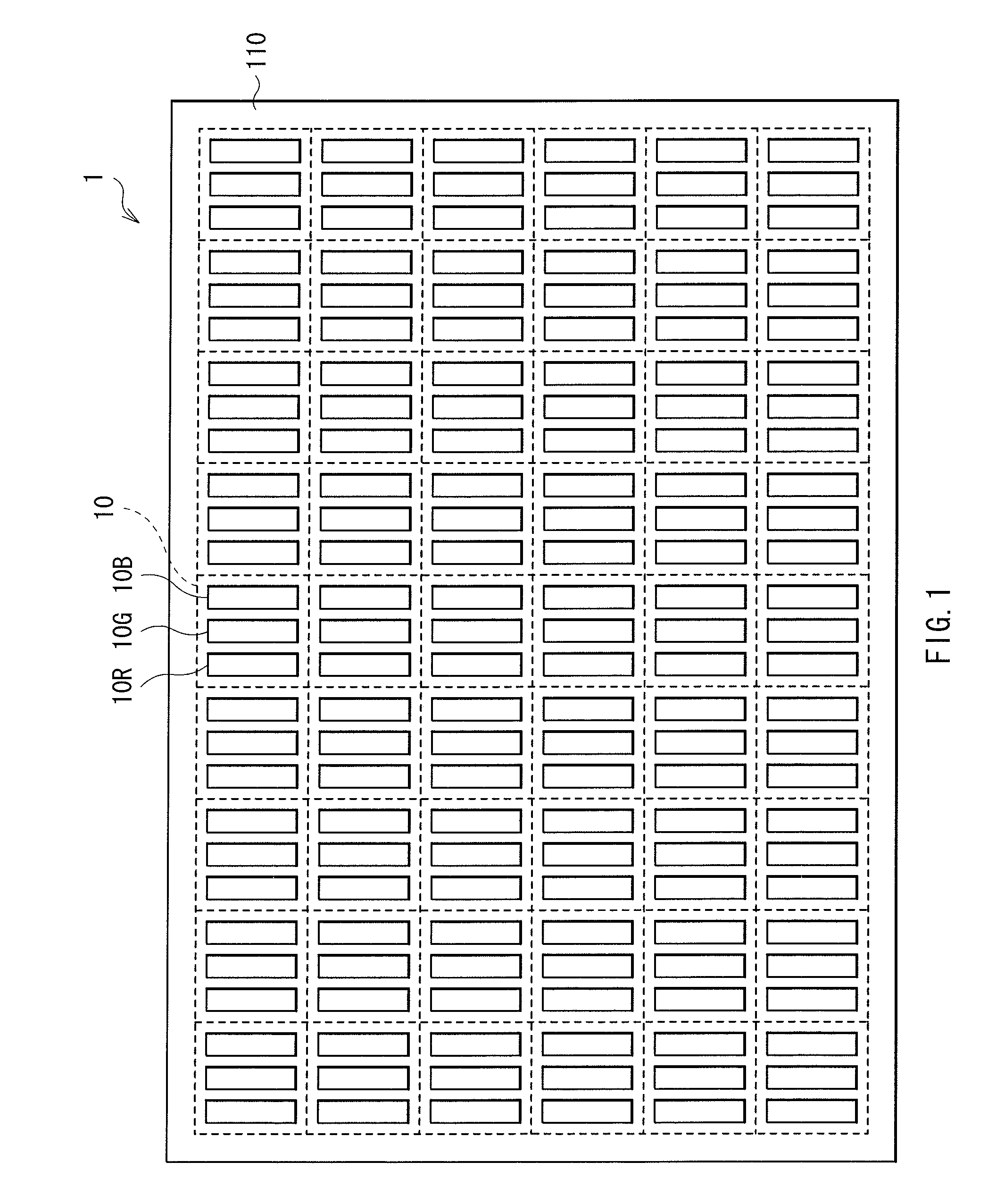 Display device with clearance