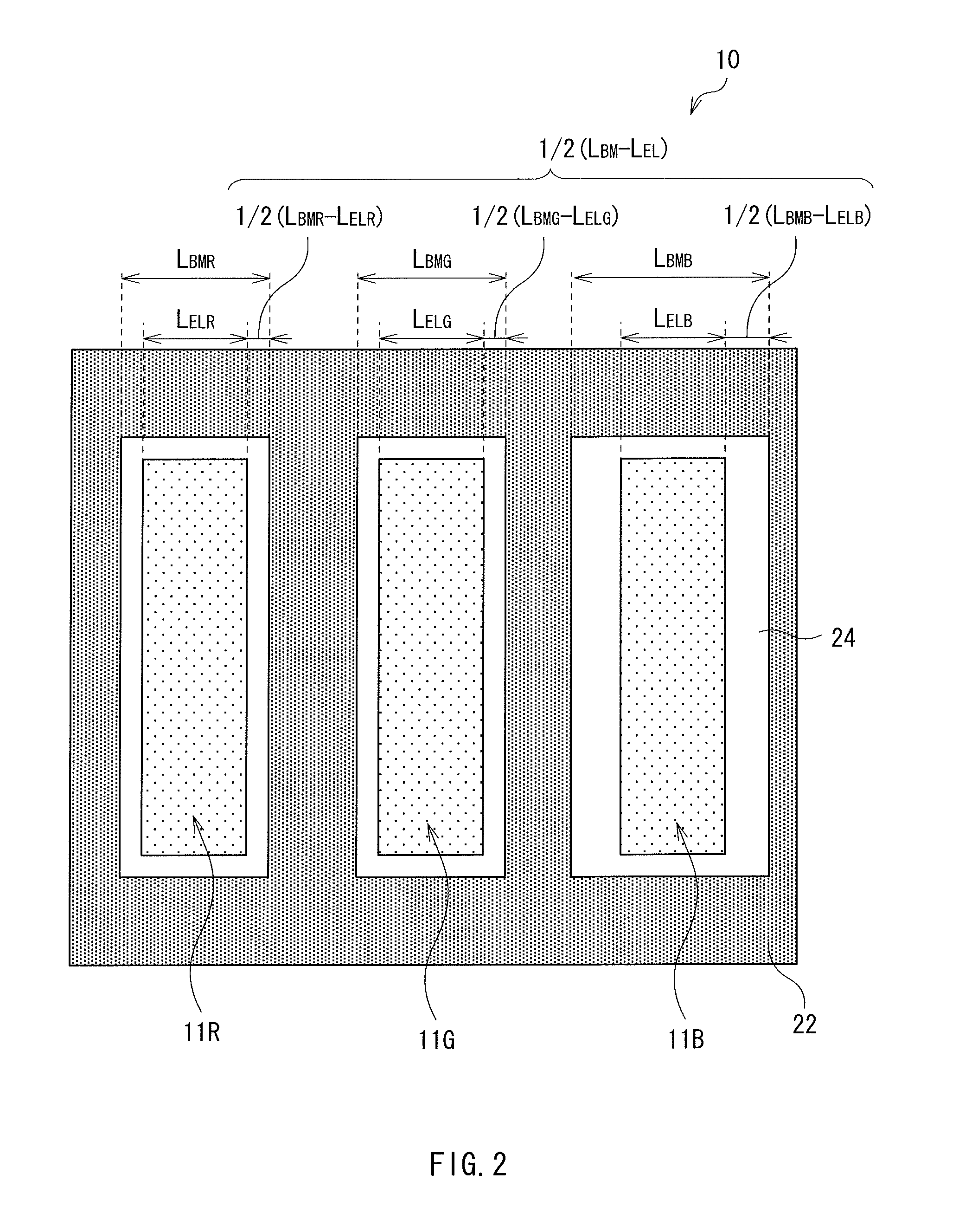 Display device with clearance