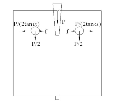 Loading device for concrete material crack growth test under dynamic load