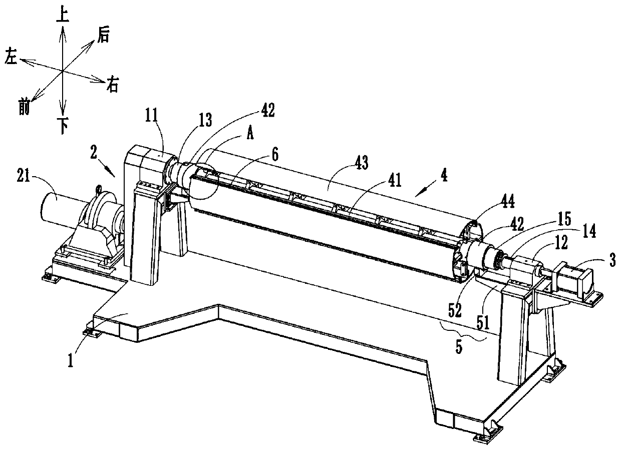 Rolling device used for HDPE plate production line