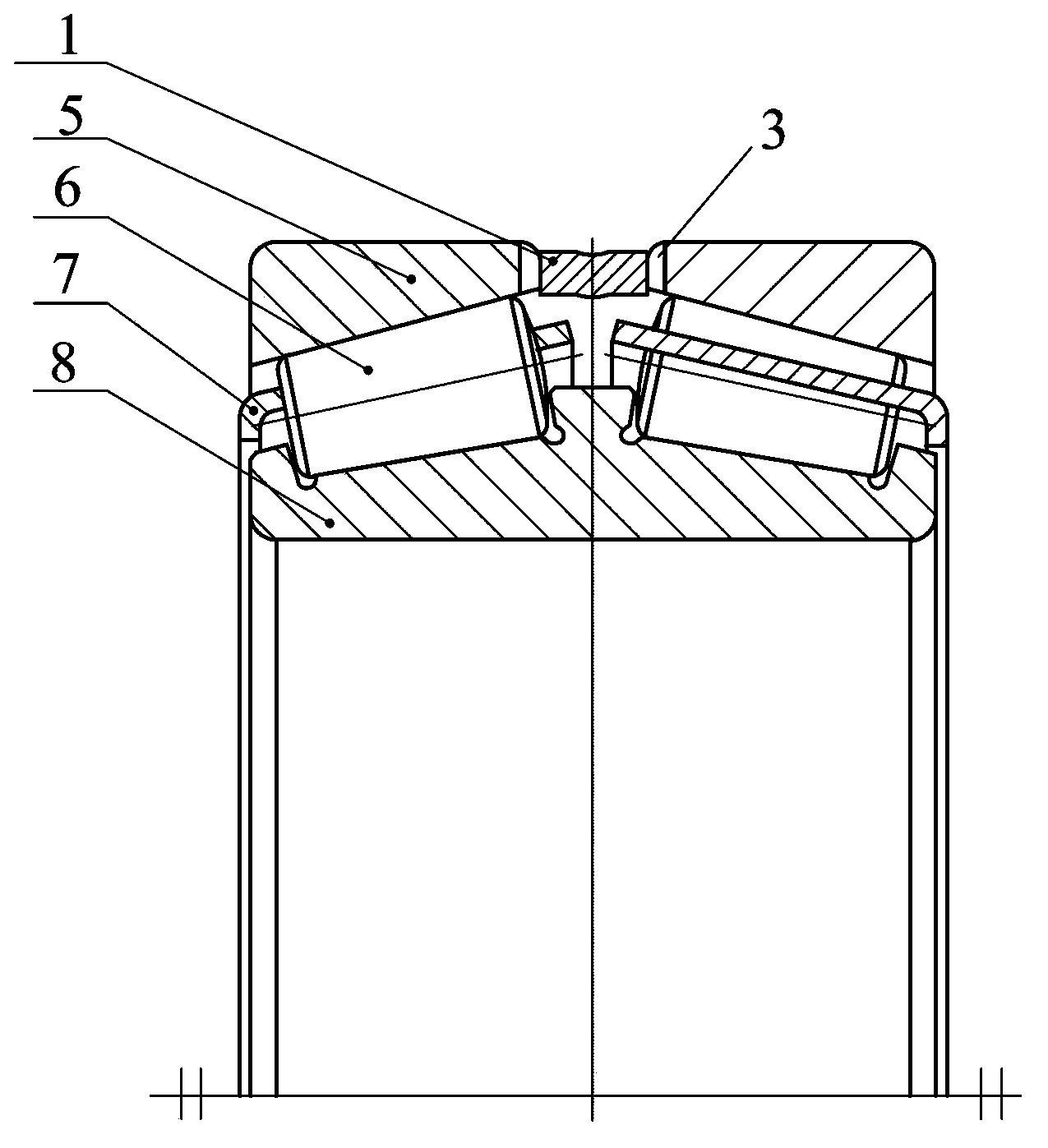 Novel double-row tapered bearing based on outer-ring lubrication grooves