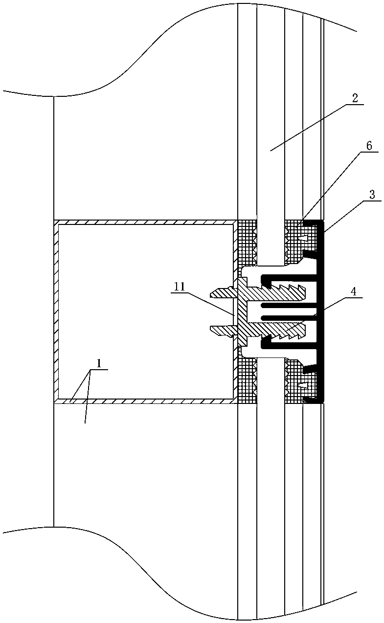 Combination frames, partitions and doors and windows with preset holes