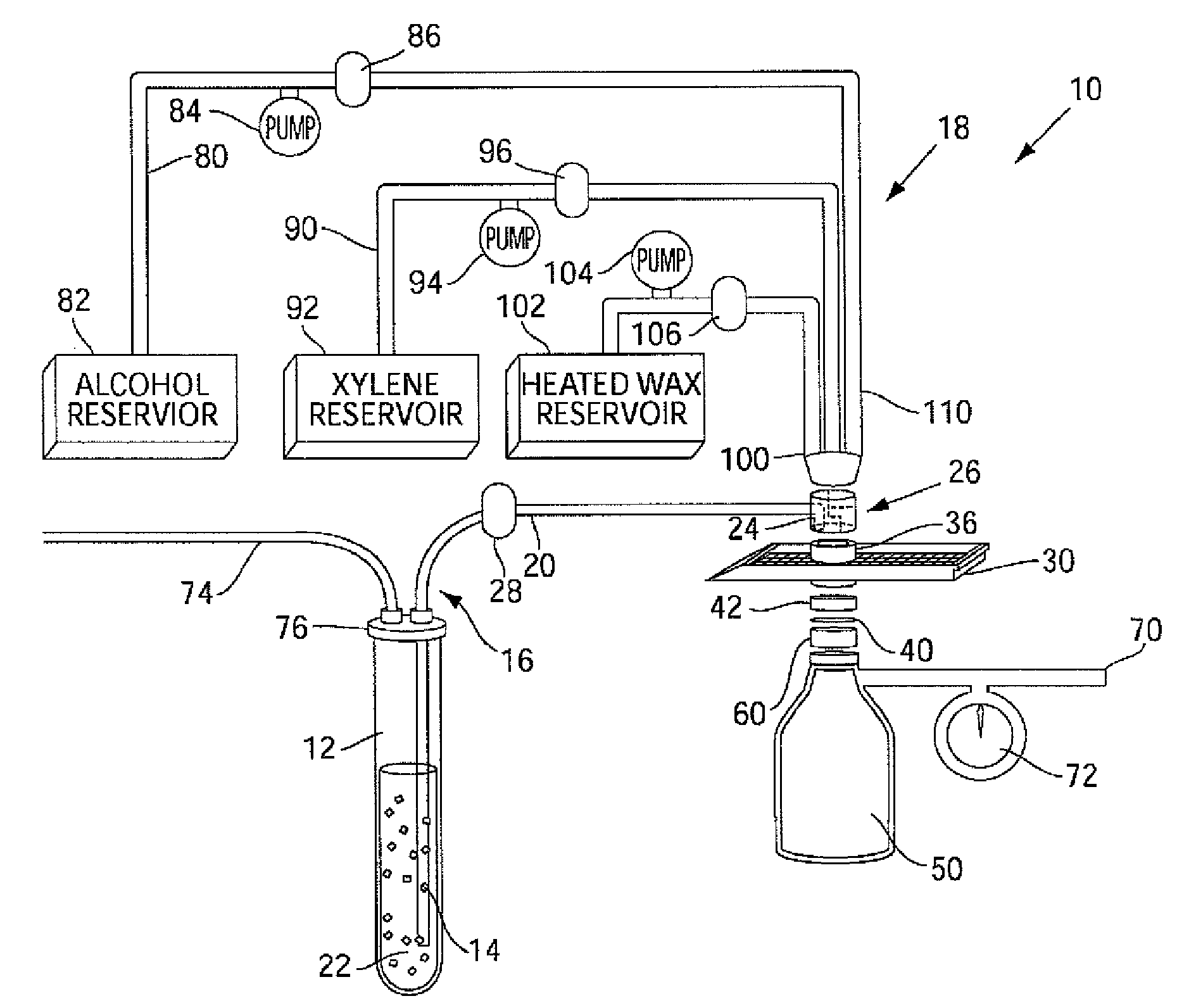 Method and apparatus for preparing cells for microtome sectioning and archiving nucleic acids and proteins