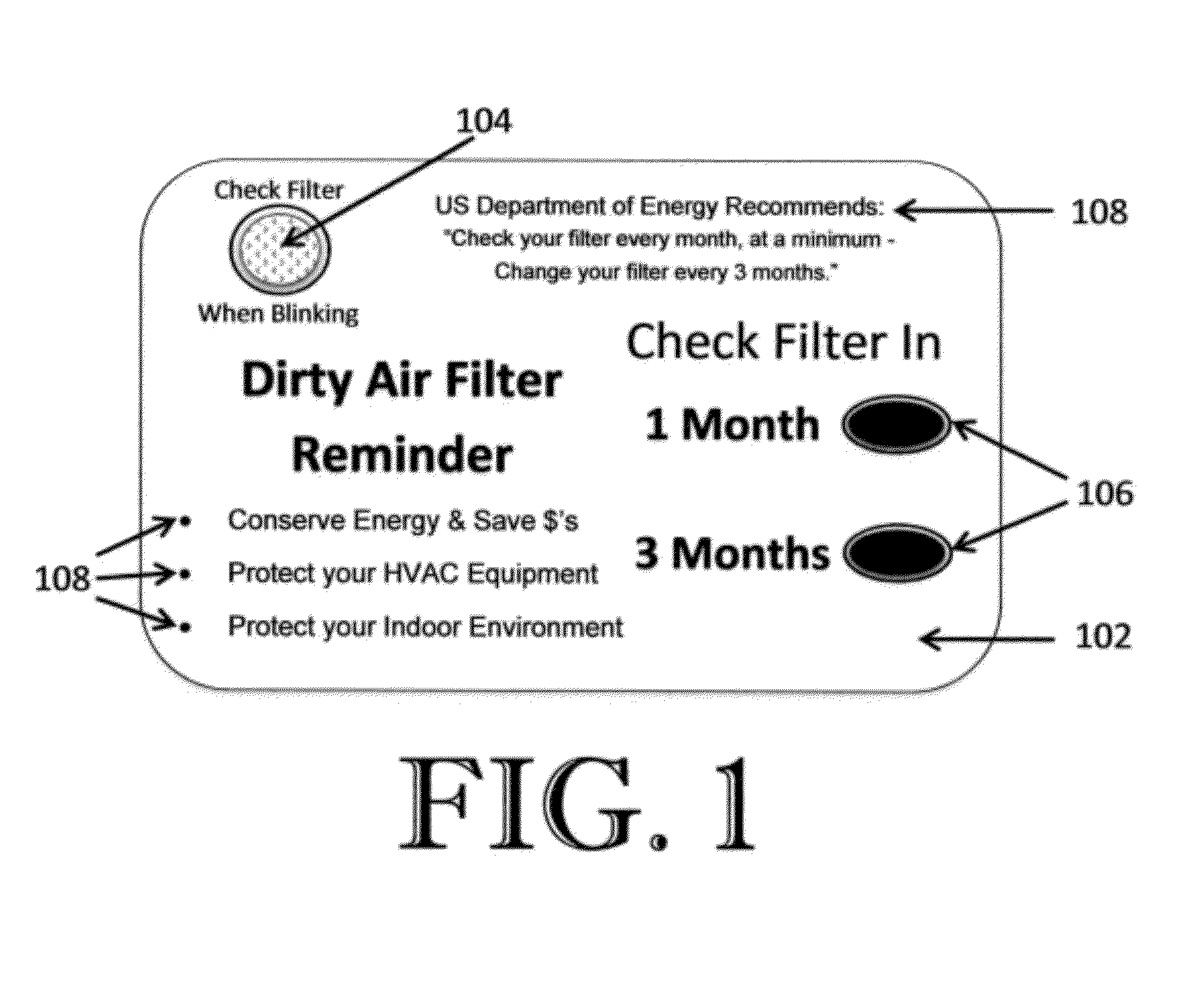 HVAC air filter check reminder refrigerator magnet