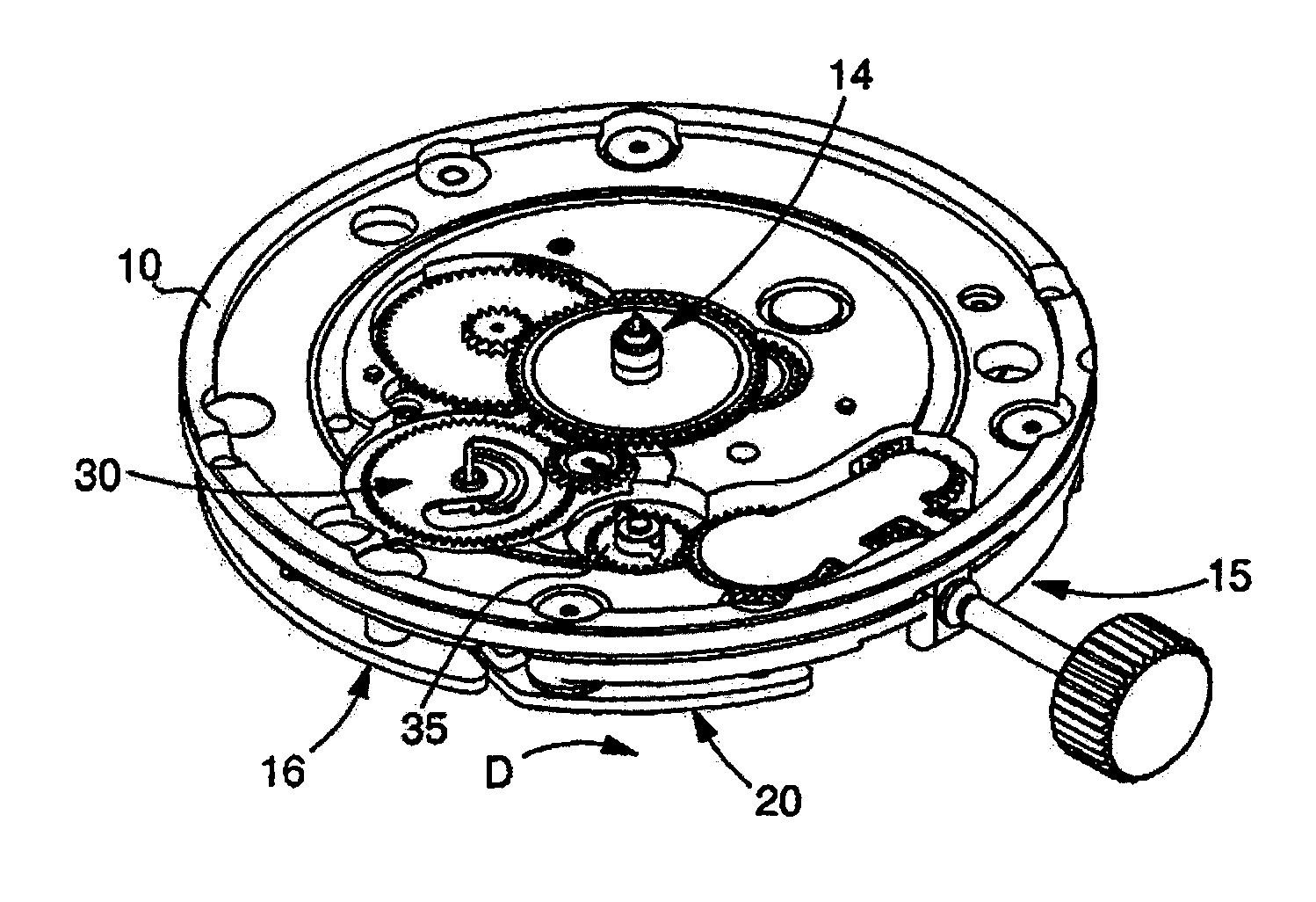 Modular mechanical timepiece movement with functional modules