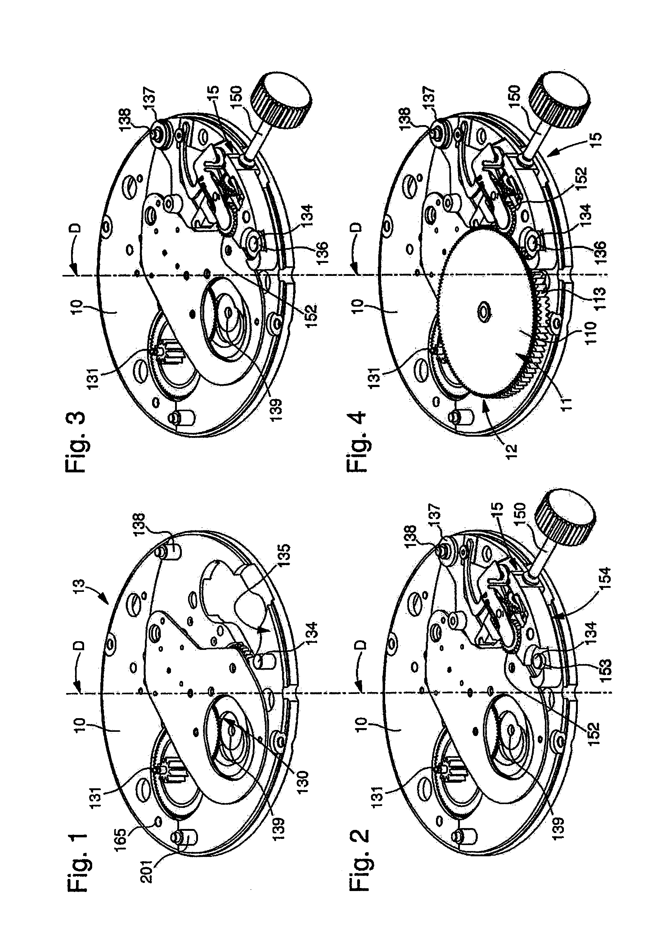 Modular mechanical timepiece movement with functional modules