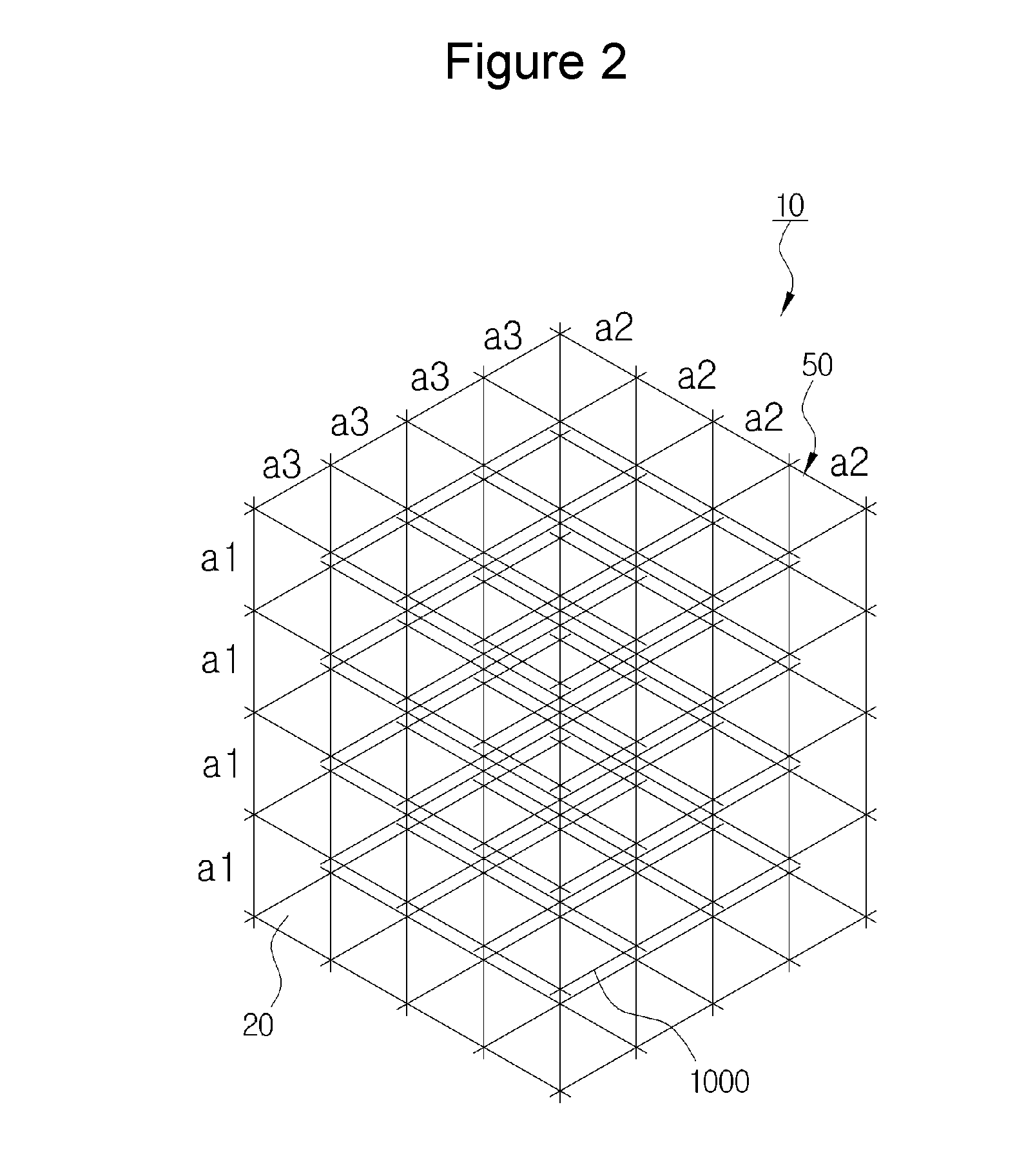 Prismatic pressure tank having lattice structure