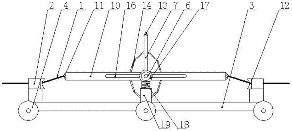 Dropping scraping device for double defecation groove hog house