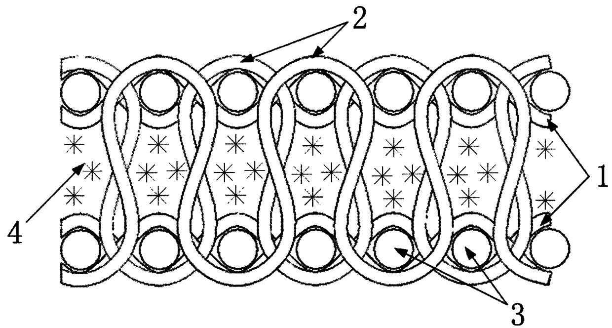 Filtering fabric having three-dimensional structure and preparation method thereof