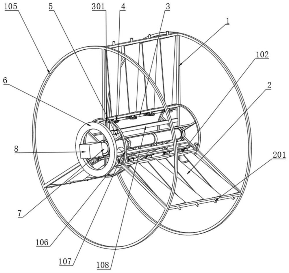 Special-shaped blade contact type rotation control rotating movable wing device