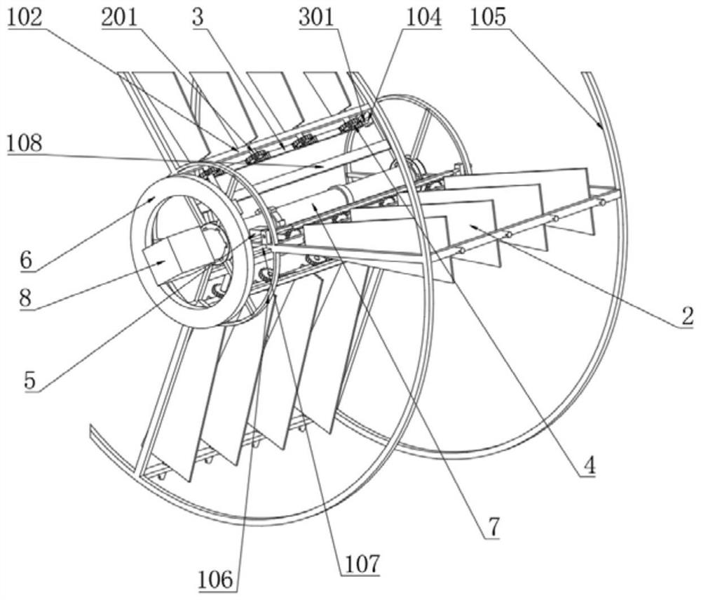 Special-shaped blade contact type rotation control rotating movable wing device