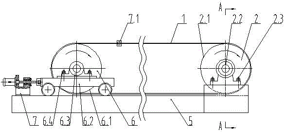 Steel strip variable-frequency transmission system of steel strip type reduction furnace