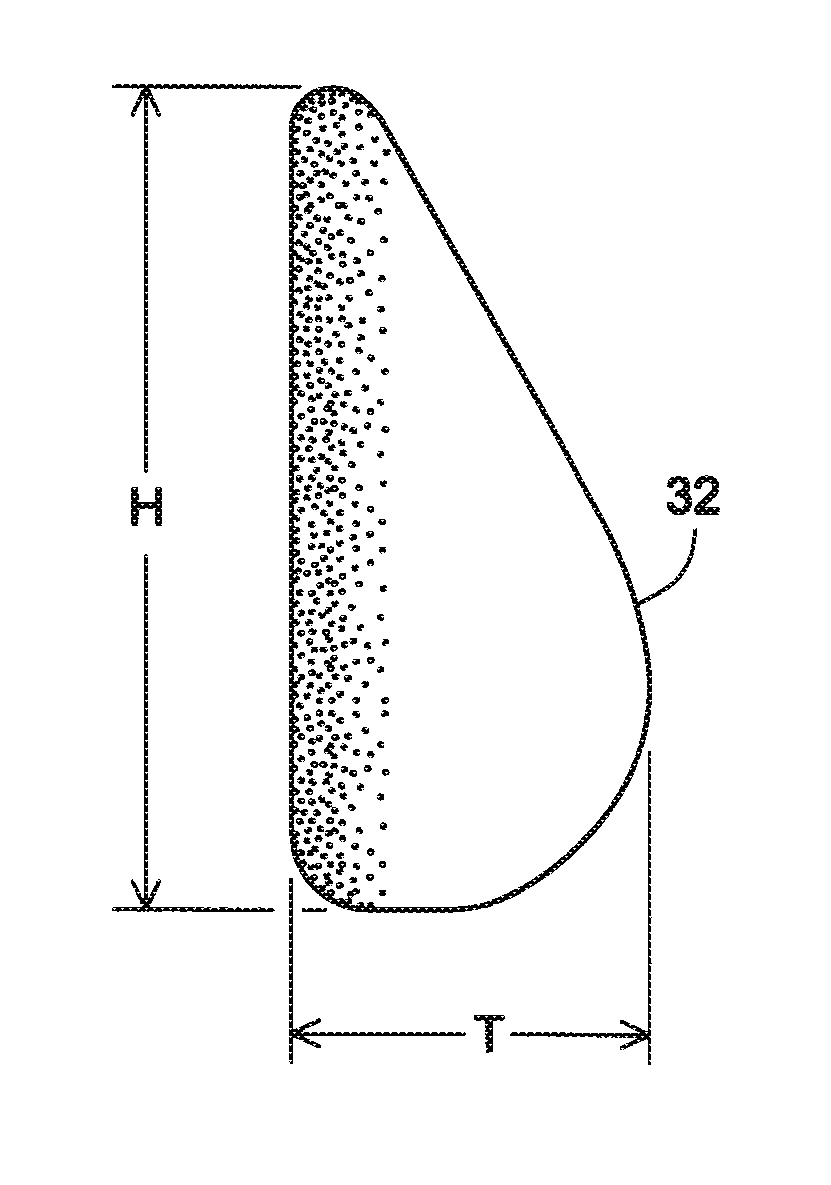 Soft filled prosthesis shell with variable texture