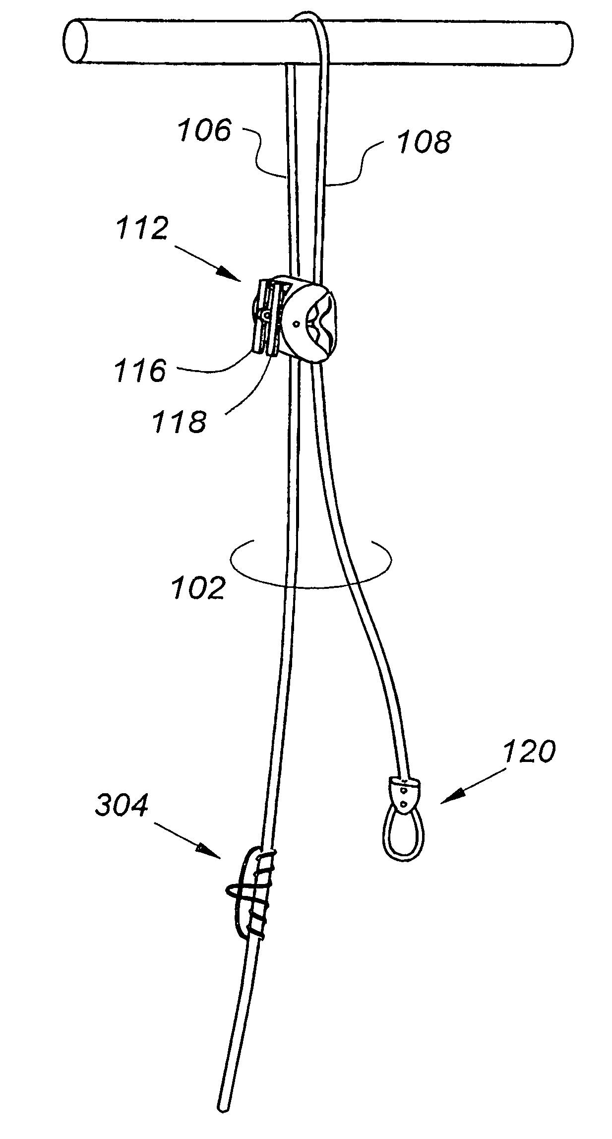 Physical training and rehabilitative rope suspension system