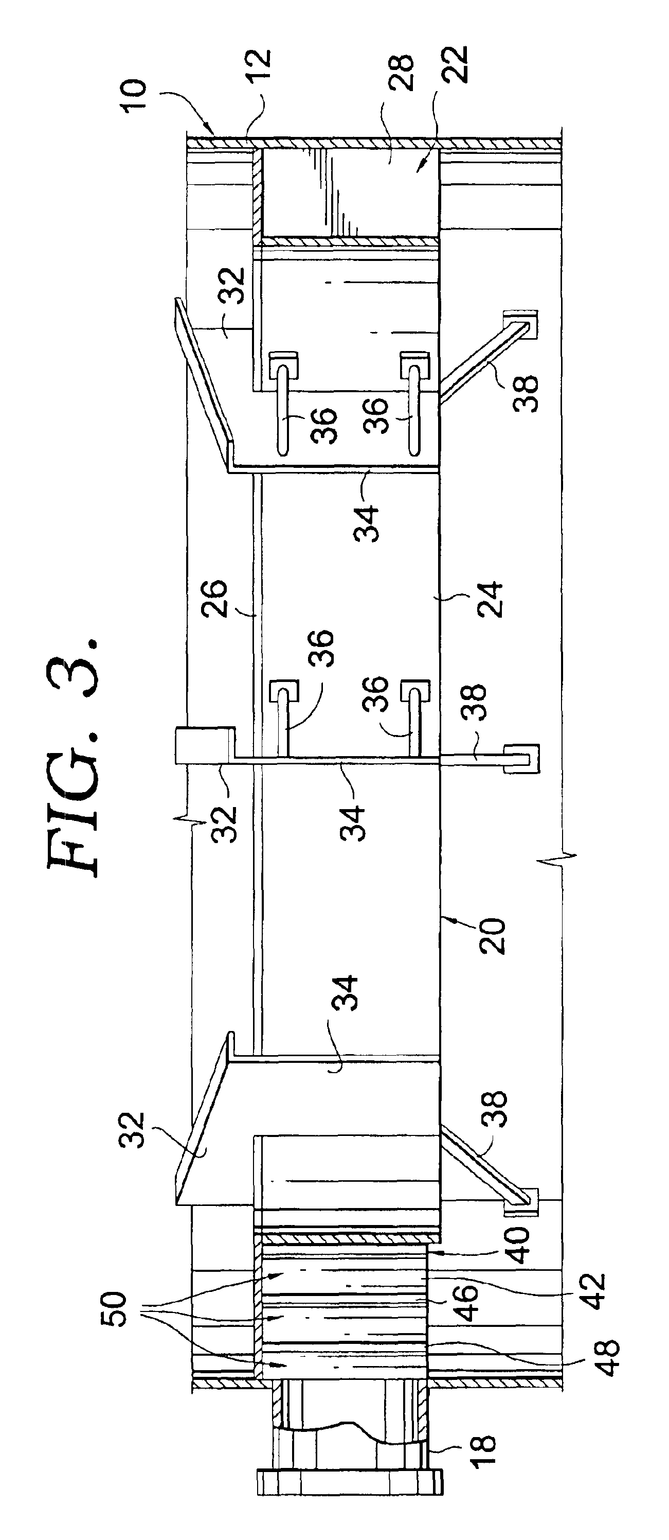 Fluid stream feed device for mass transfer column