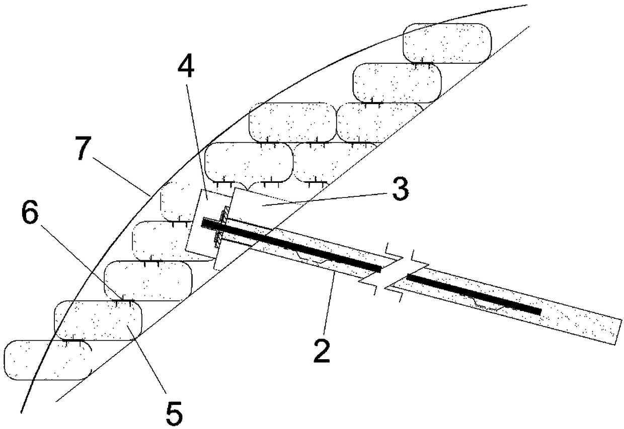 High speed railway rocky cut slopeecological protection structure and construction method thereof