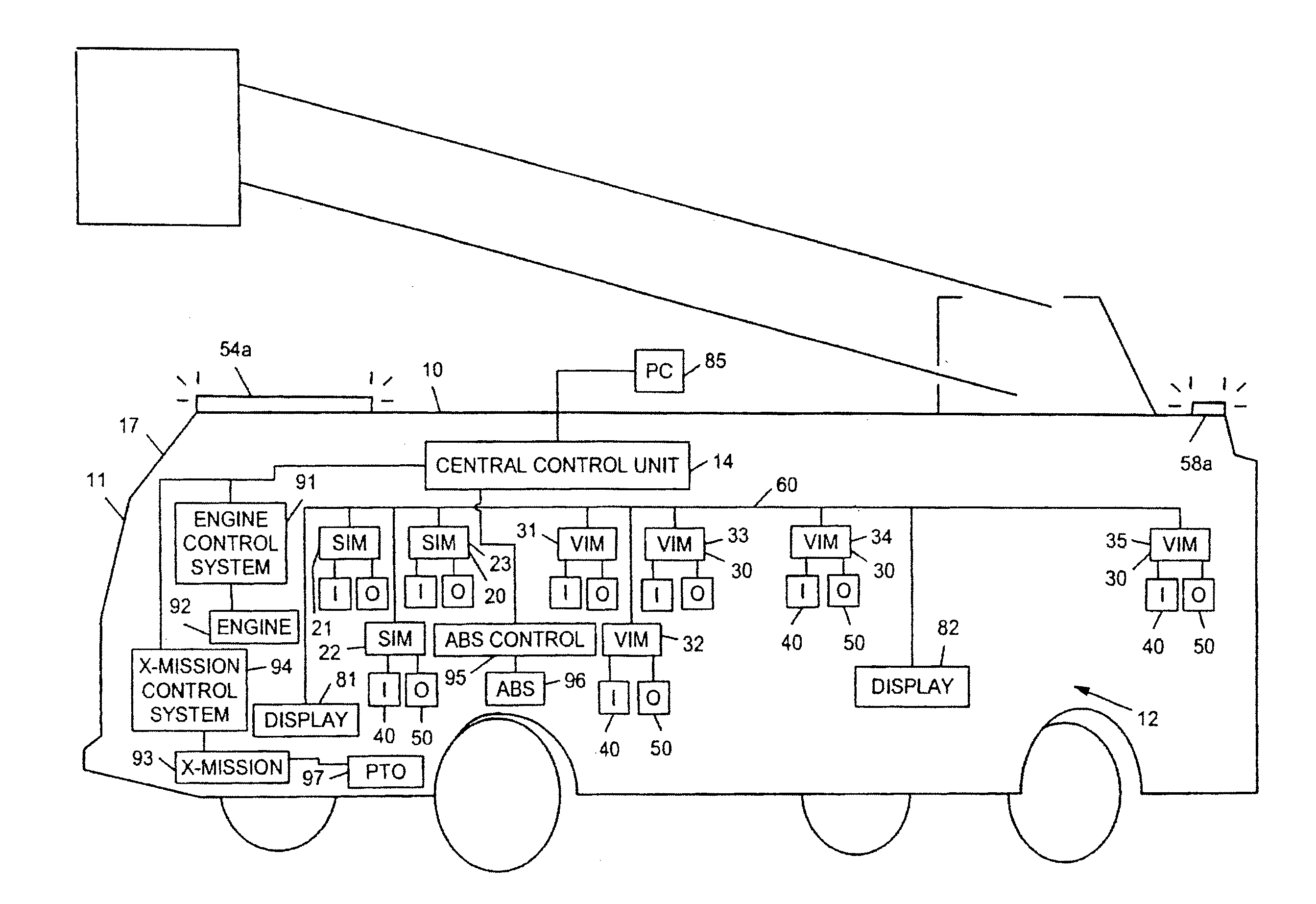 Firefighting vehicle and method with network-assisted scene management