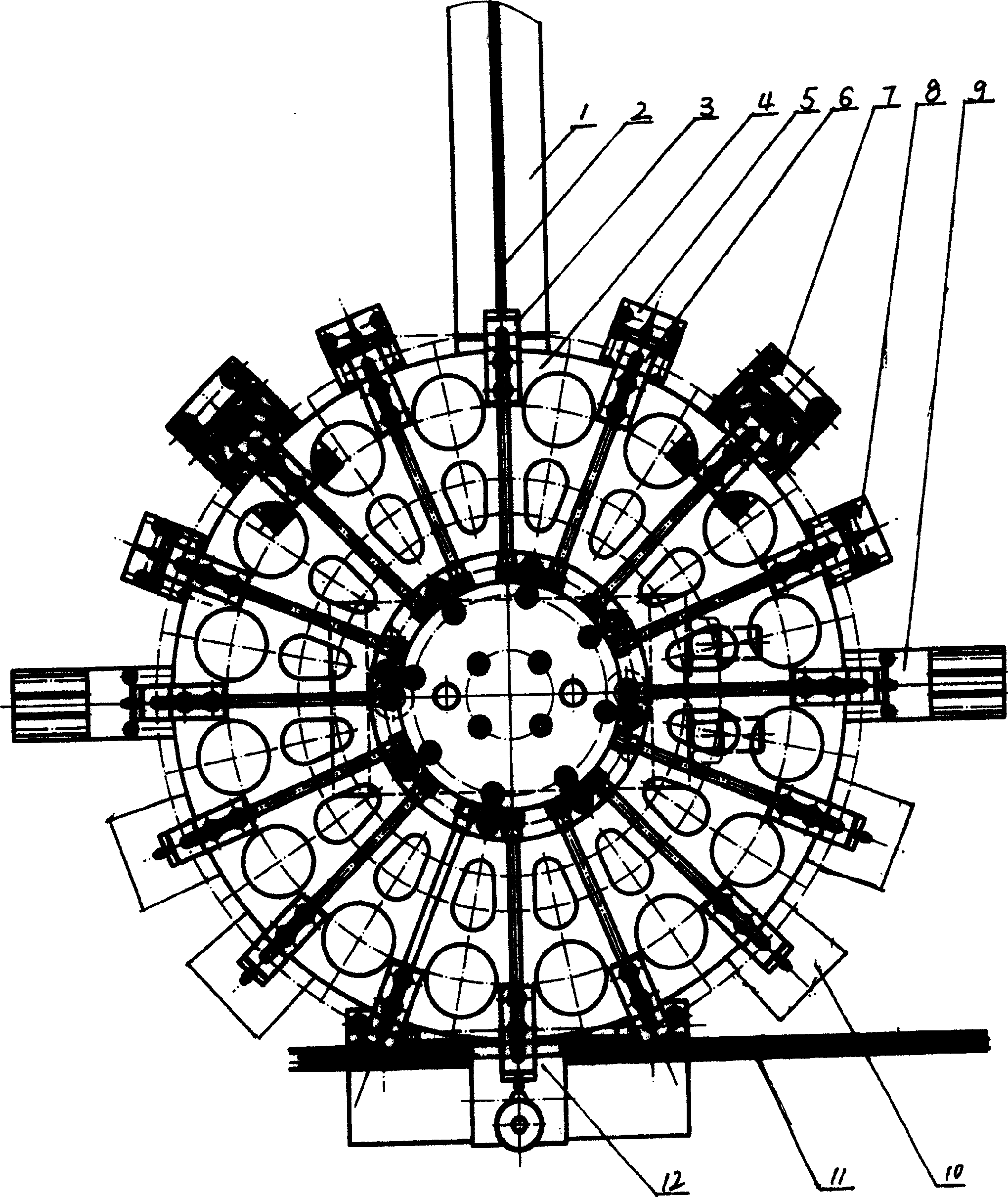 A polarity testing device of electronic elements of automatic braiding machines and a testing method thereof