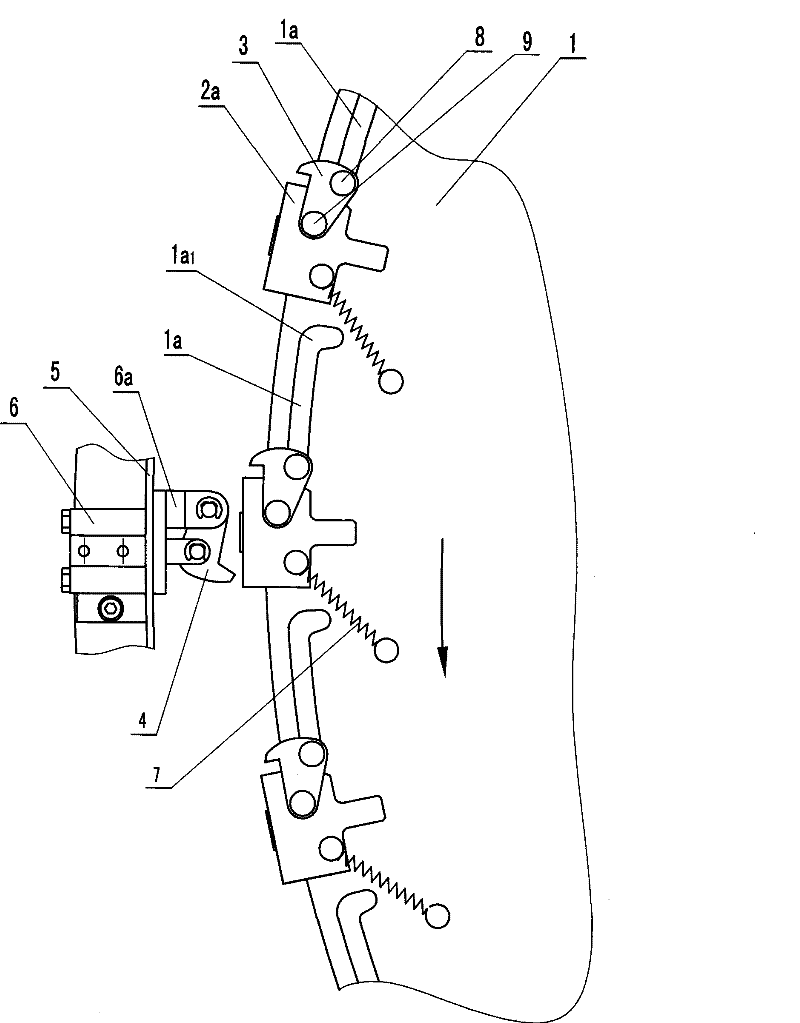 Receiving and clamping device of filling machine packaging bag