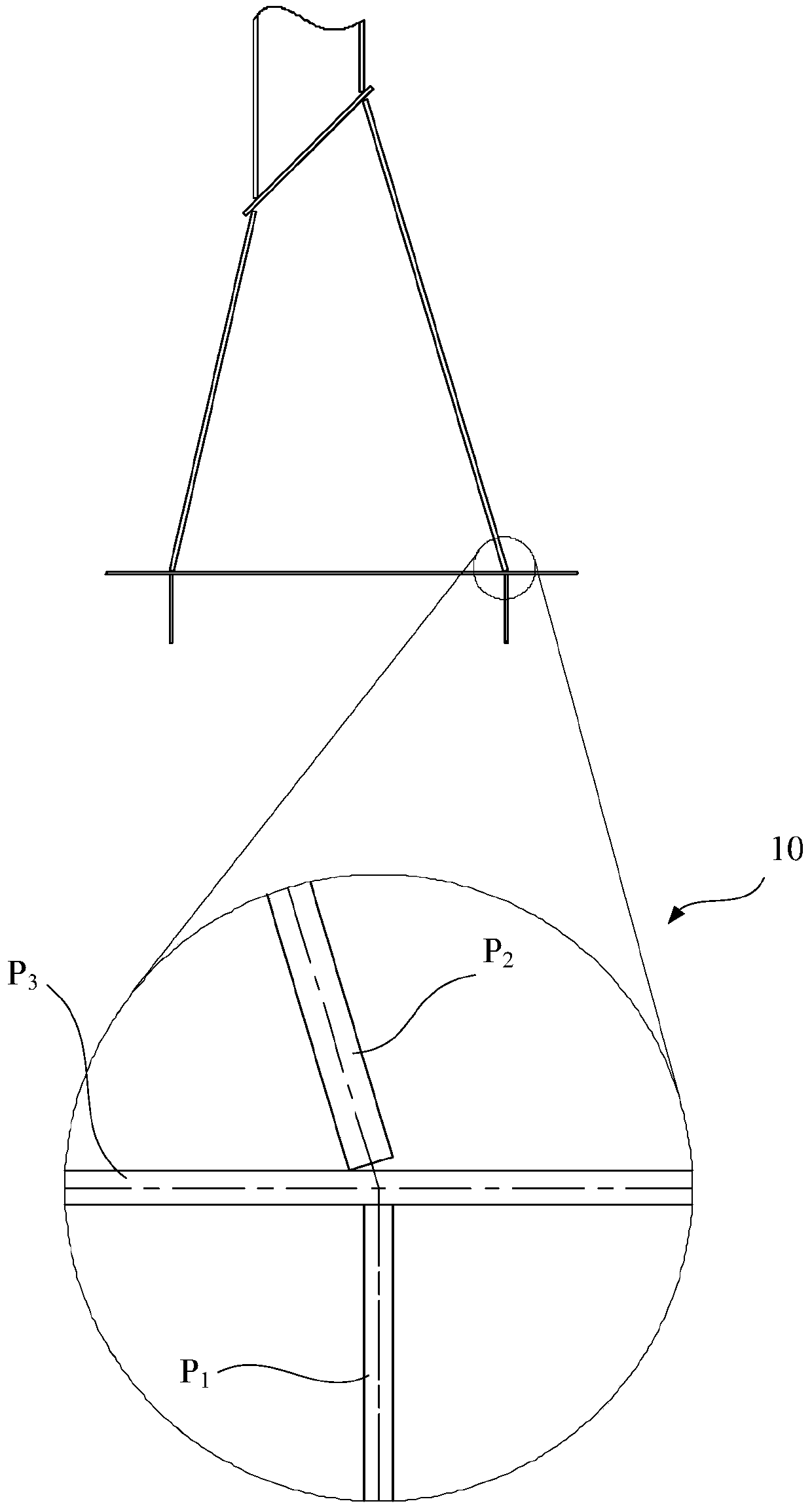 Node deviation measuring instrument, manufacturing method thereof and node deviation measuring method