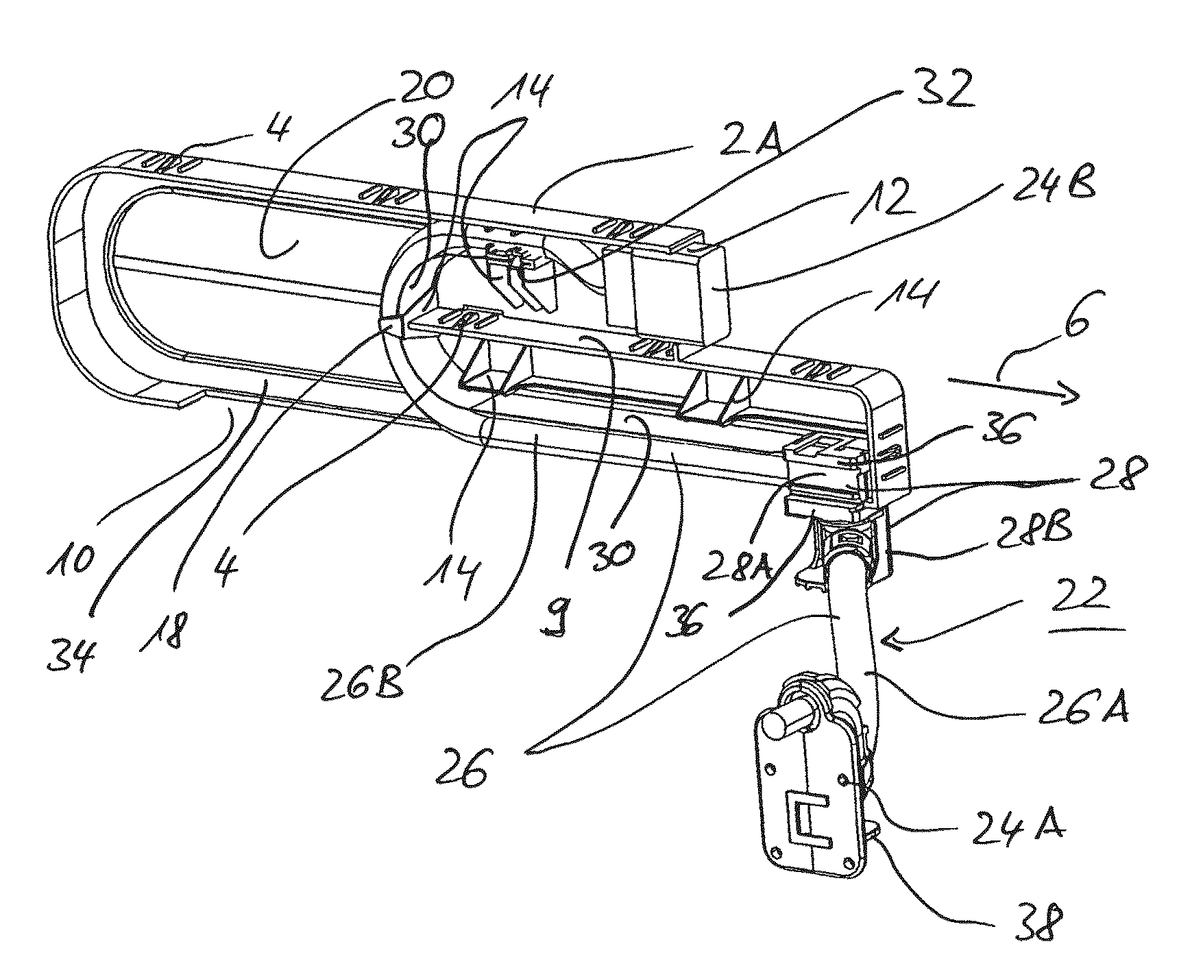 Line routing device