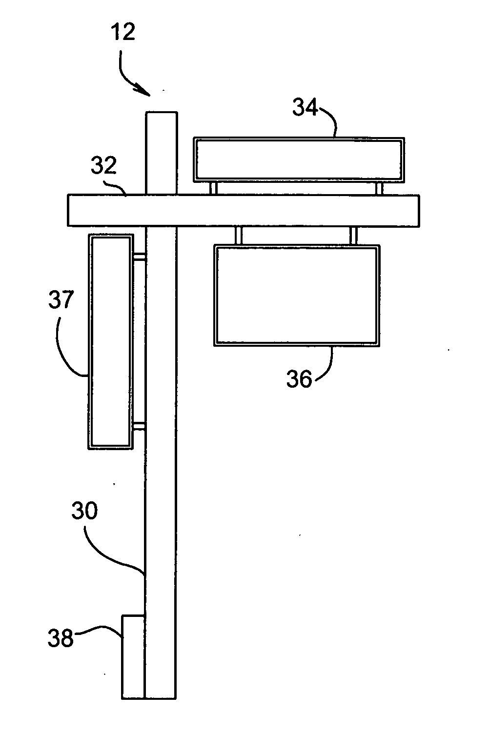 Electric sign with flat light source